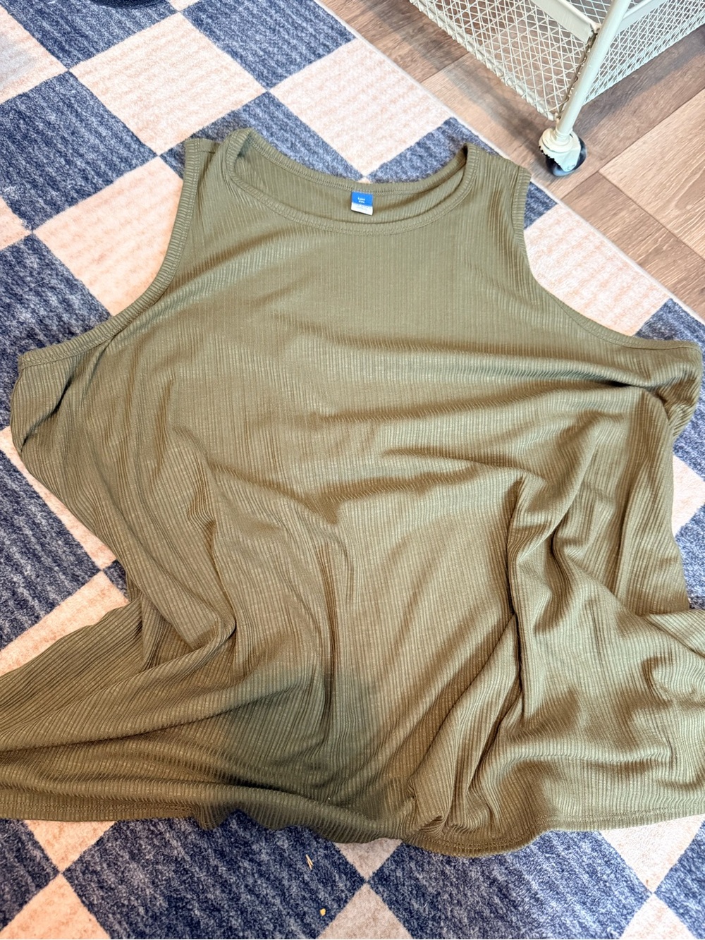 Old Navy Luxe Green Ribbed Tank Top